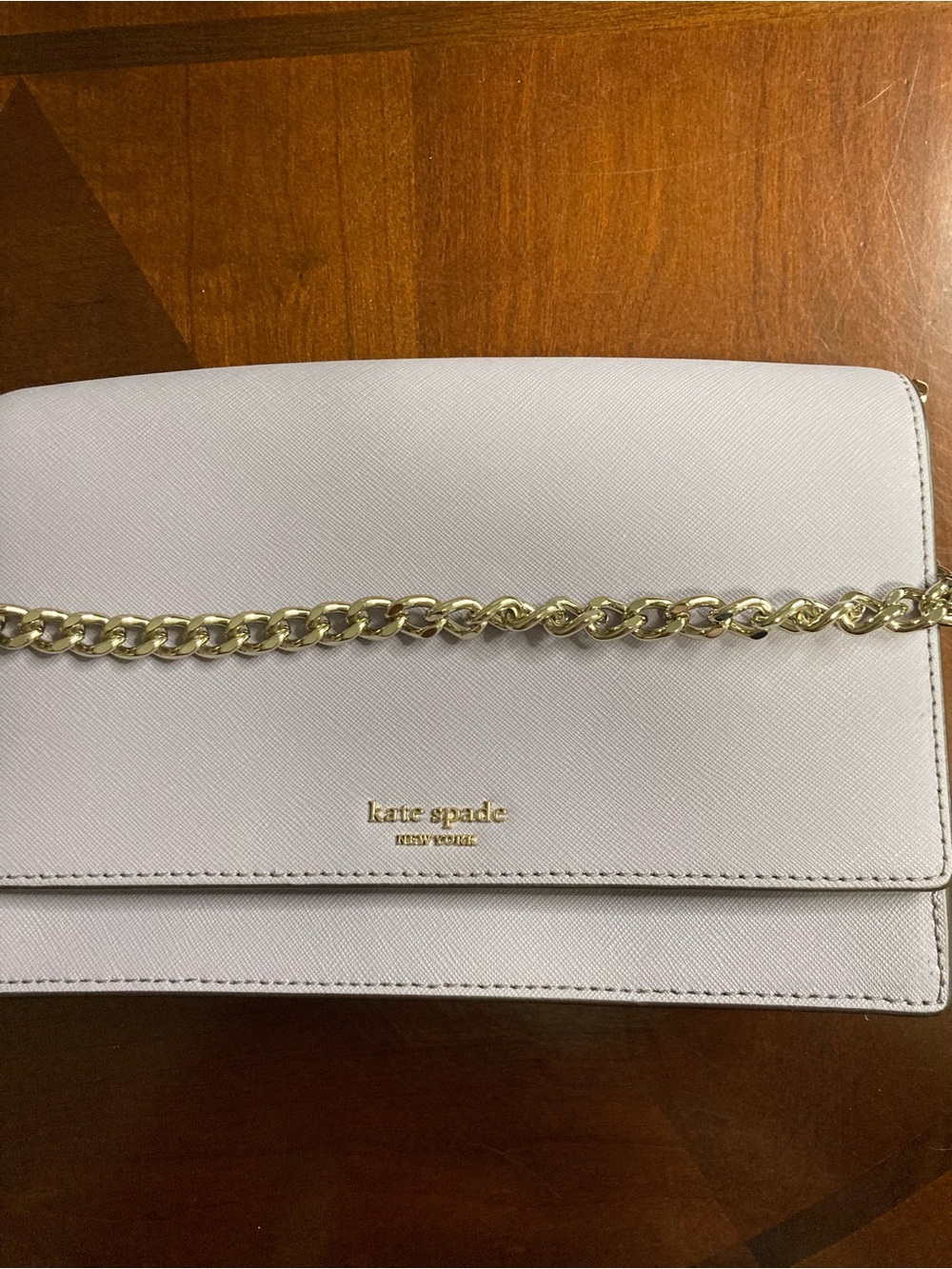 Kate Spade Madison Lavender Crossbody/Shoulder Chain Saffiano Leather Bag - Picture 12 of 15